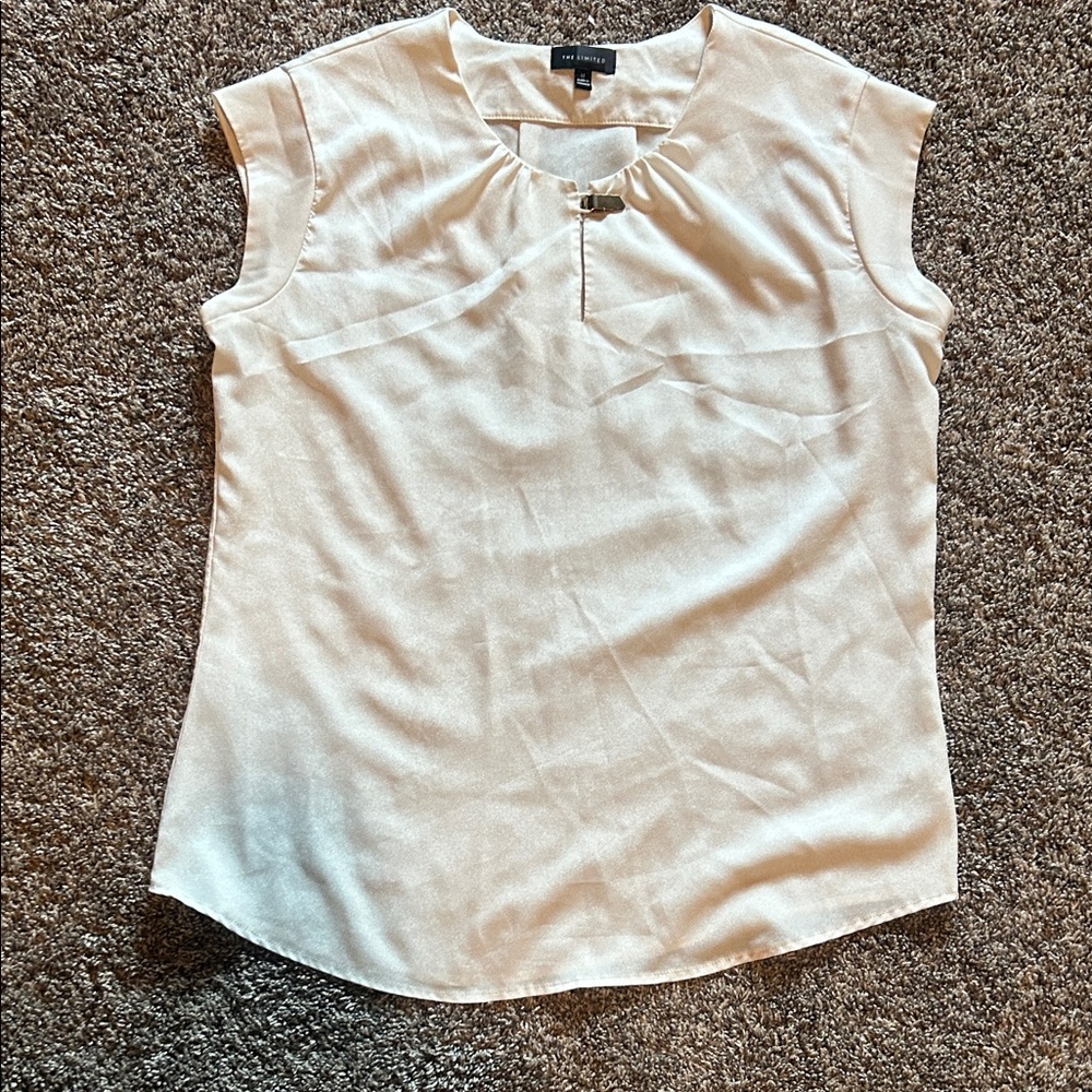 The Limited Cream Cap Sleeve Blouse